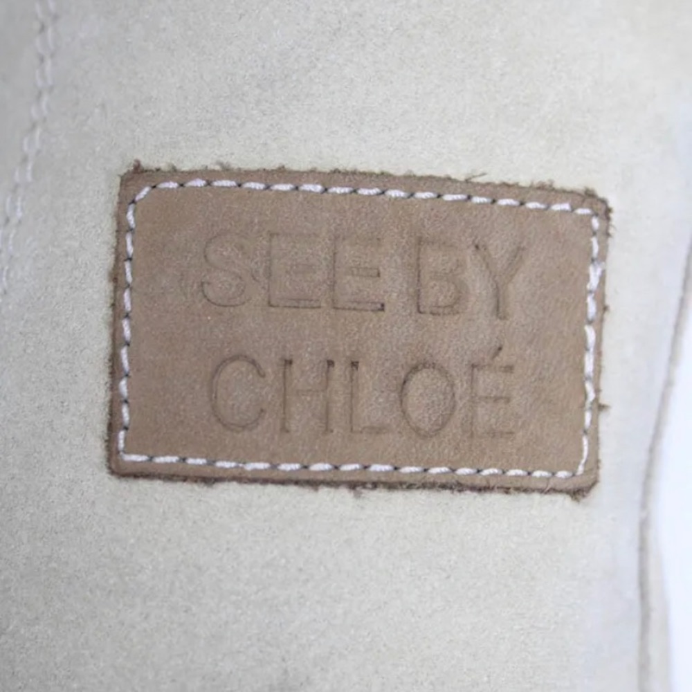 See by CHLOE Tan/Taupe Suede Hightops/ Sneakers/Booties- Awesome- size 6 - EU 36 - Picture 4 of 5
